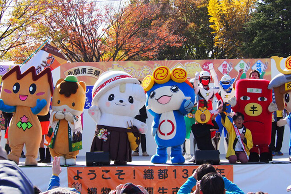 2014.11.15〜16　北関東三県ウマいもん合戦in桐生で各地のキャラクターと。